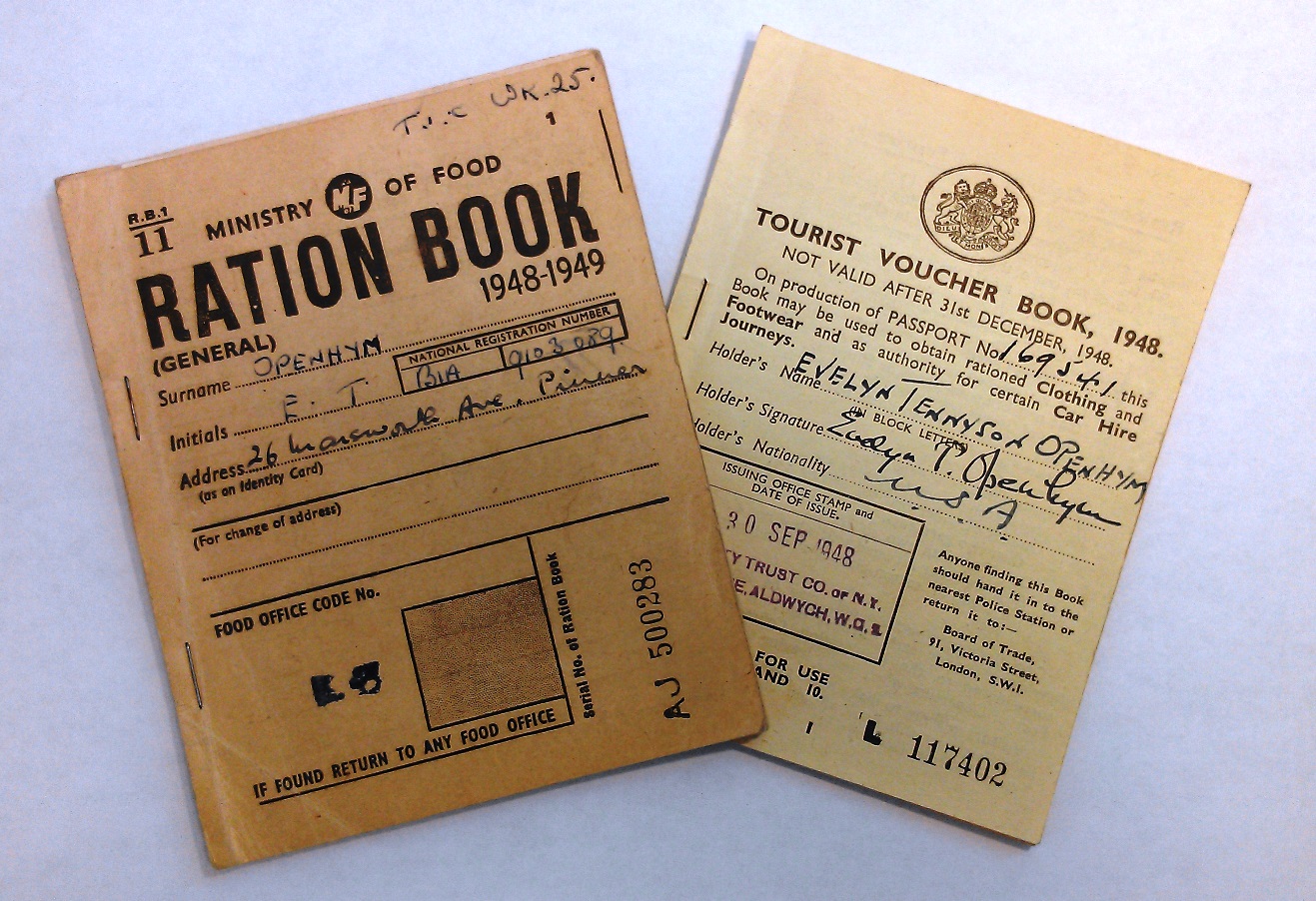 Ration books, Openhym